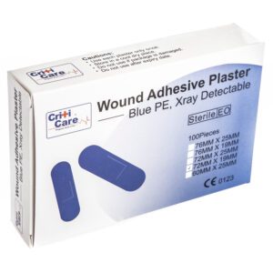 CritiCare® Plaster Strips - Blue X-Ray Detectable Type